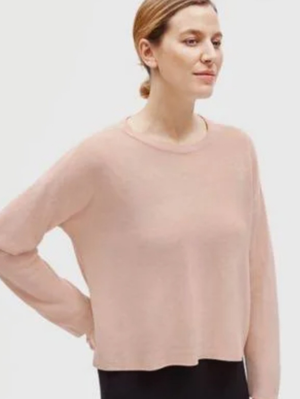 NWT Eileen Fisher Sleek Tencel Round Neck Sweater Top. Sizes XS, XL